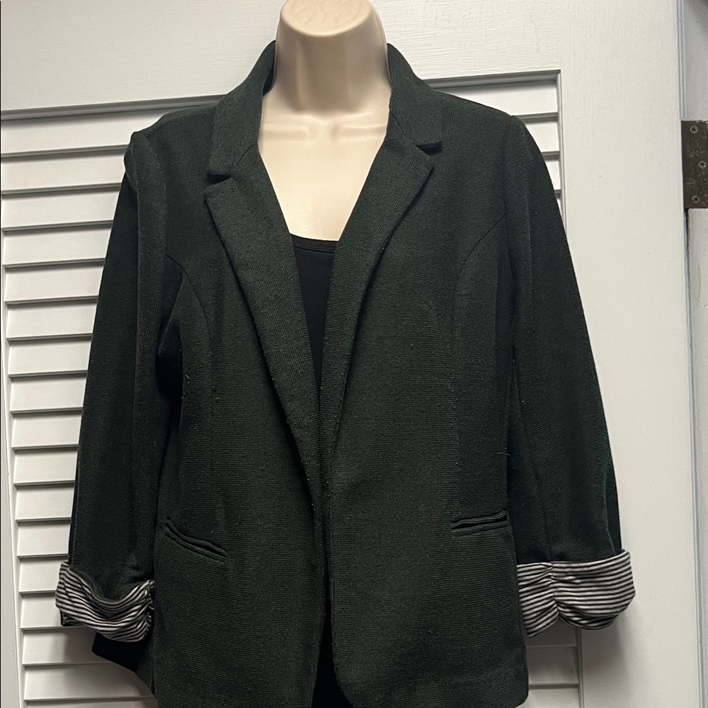 Skies Are Blue Dark Green Blazer
